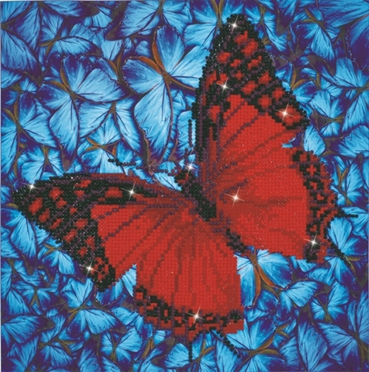 Diamond Dotz Flutterby Red 30x30 cm