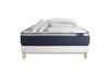 Pack sommier kit matelas mémoire de forme 140x190 blanc complet