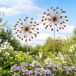 Omgoods - Lot de 2 piquets de jardin en acier Corten avec motif pissenlit