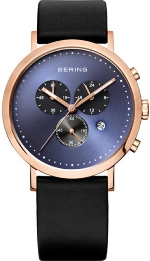 Bering 10540-567 - Horloge - Leer - RosÃ©kleurig - 40 mm