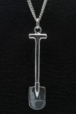 MOOYE ® - Collectie Zilveren Schep spade groot ketting hanger