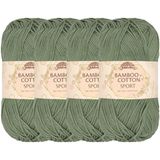 JubileeYarn Bamboe Katoen Sport 4 Laags Garen - 50g/Skein - Brandende Salie - 4 Strengen