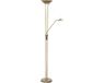 Highlight Vloerlamp leeslamp New Luna brons met leesarm dubbele dimmer