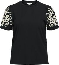 Object Objcaroline Joana Ss Top E Div T-shirt Dames - Zwart - Maat S