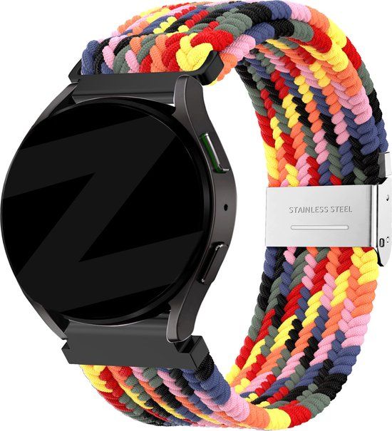 Bandz 20mm Braided Nylon Watch Band - Compatible with Samsung Galaxy Watch, Polar Ignite & More - Colorful