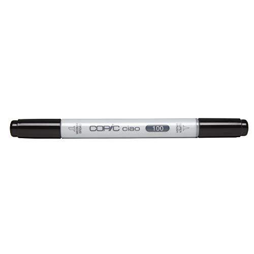 Copic Ciao marker type - 100, black, veelzijdige lay-outmarker, op alcoholbasis, met een gemiddelde breedte en een penseelpunt