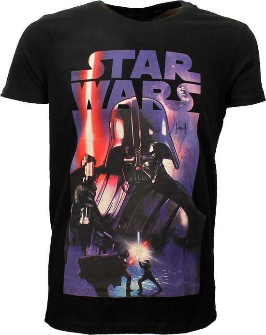 Star Wars Vintage Poster Darth Vader T-Shirt - Black/Purple - XXL