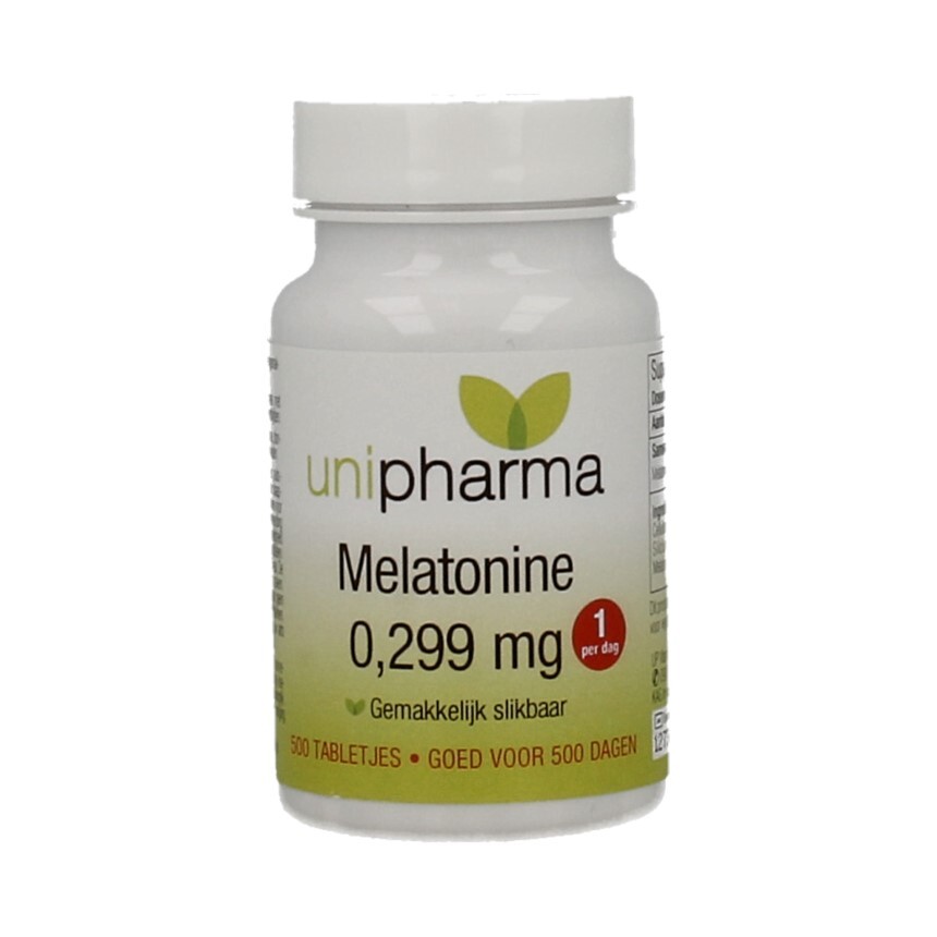 Unipharma Melatonine Puur 0 299mg Tabletten 500st