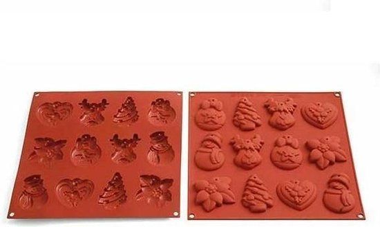 Silikomart Silicone Koekjesvorm - My Winter cookies - Terracotta - 30 x 30 cm