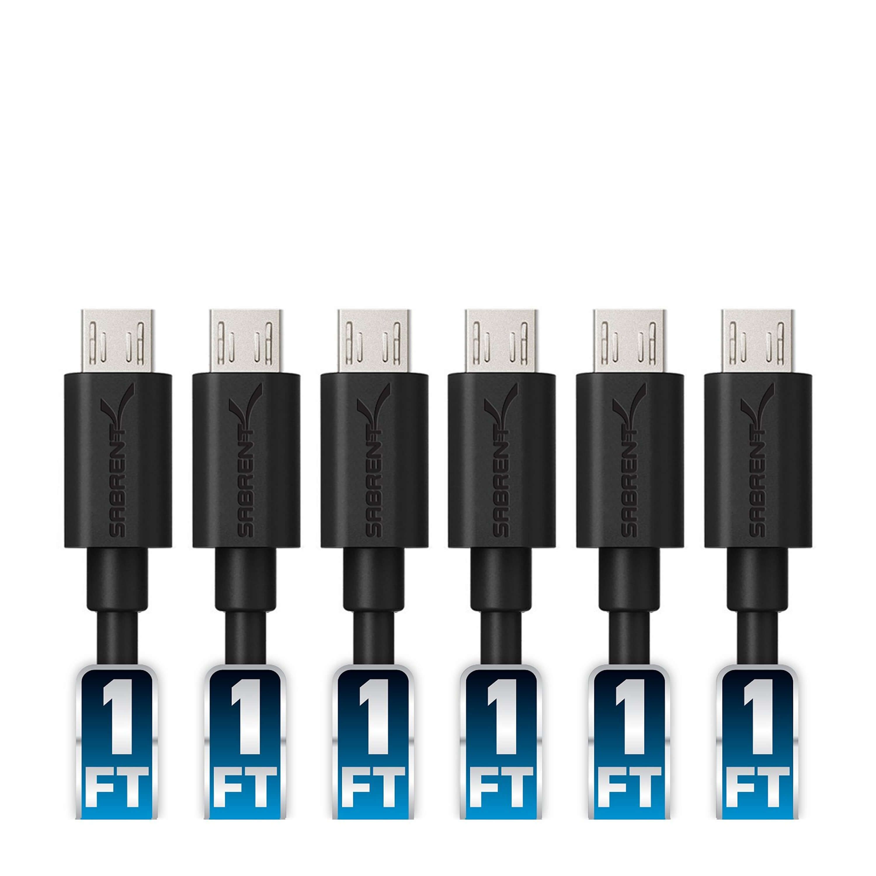 Sabrent CB-UM61 USB-kabel zwart 0,3m