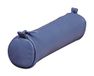 Clairefontaine 77024C Collectie Nomaddict (ex Age Bag) Kleine Ronde Pennenetui in Echt Lamsleer Blauw - Diameter 18,5 cm x 4 cm
