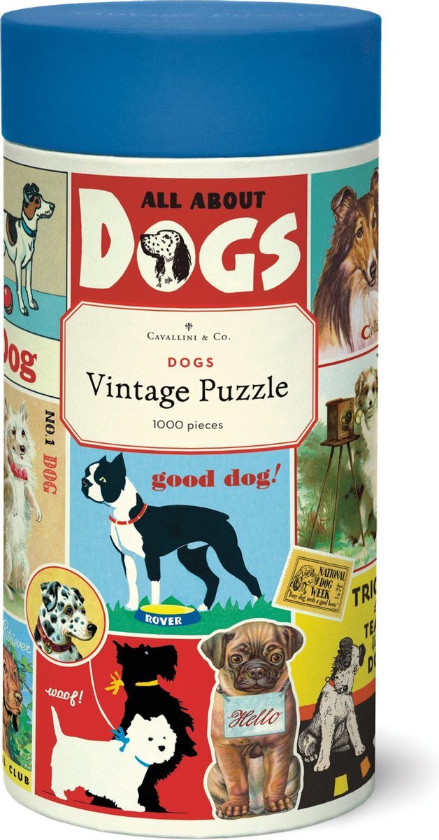 Cavallini & Co PUZZEL HONDEN - - Vintage Puzzle Dogs - Legpuzzel 1000 stukjes