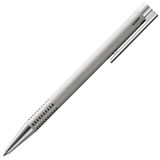 LAMY logo brushed - Balpen in een elegante & robuuste roestvrijstalen behuizing - lijndikte M - inclusief grote capaciteit vulling LAMY M 16 in zwart