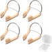 Wan GmbH 4 Stuks pince-nez - Silicone - Beige