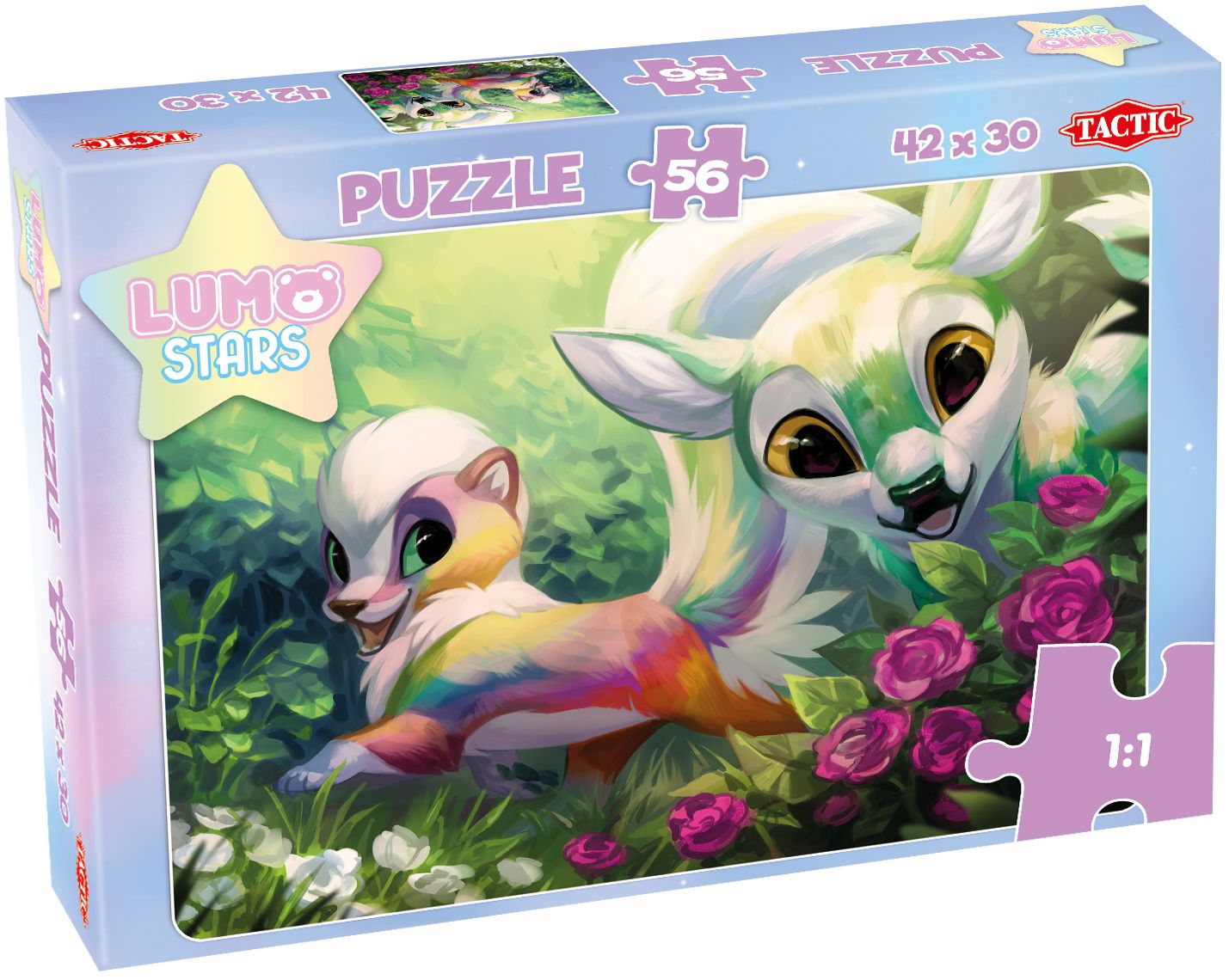 Tactic Lumo Stars Unicorns - 56 Stukjes Puzzel - Meerkleurig