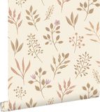 ESTAhome behang bloemmotief Scandinavische stijl beige