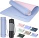 Unyqoos® Tapis de yoga : 183 x 61 x 0,6 cm – TPE, 6 mm d'épaisseur et antidérapant, tapis d'entraînement pour fitness, Pilates et yoga, sangle de transport et sac inclus