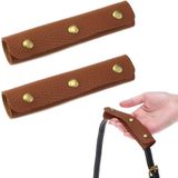 Merkloos / Sans marque Zefra B.V. Leren Handvat Beschermer - 2 stuks - Bruin