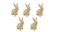Décopatch AP131Opack - Lot de 5 supports en papier brun pulpé, Lapin assis