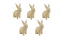 Décopatch AP131Opack - Lot de 5 supports en papier brun pulpé, Lapin assis