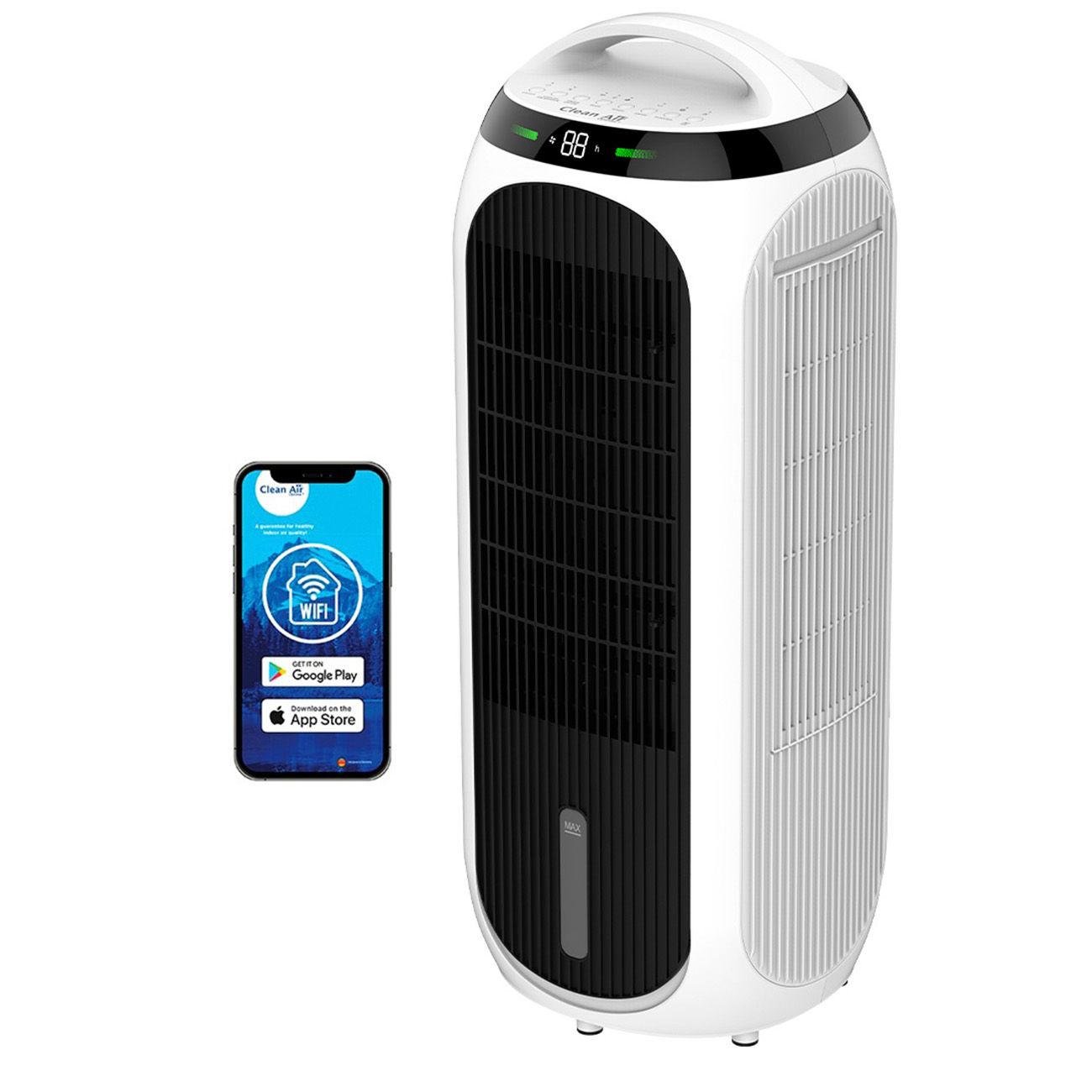 Clean Air Optima CA-106 Smart 4-in-1 Aircooler - White/Black