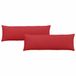 vidaXL - Coussin d'assise - 2 - pièce - Tissu - Rouge - 120 - x - 40 - cm