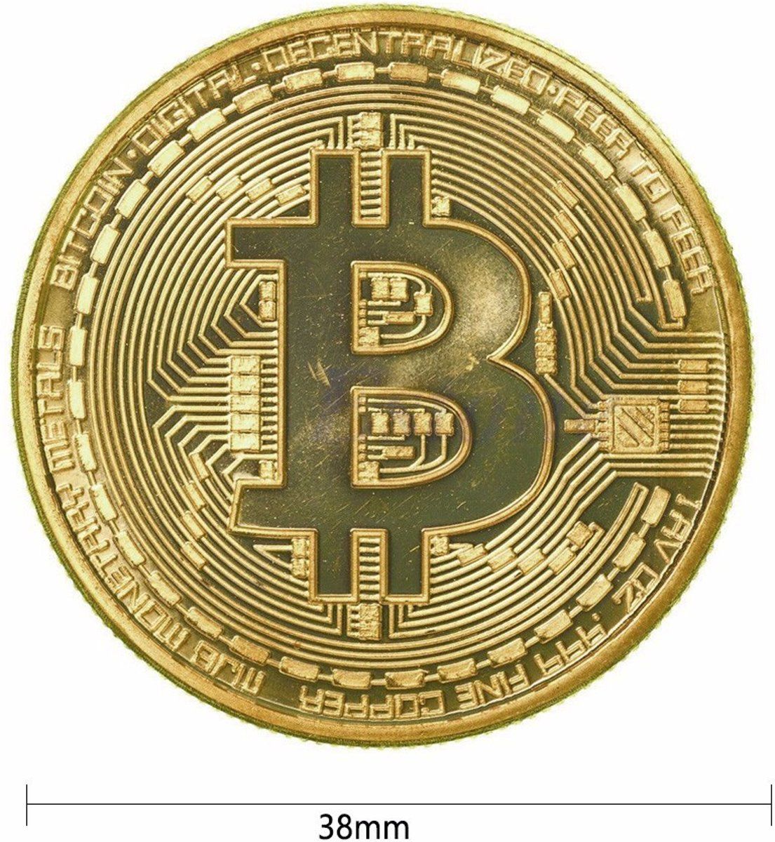 Ziecro Goudkleurige Bitcoin Souvenir Verzamelaars Munt