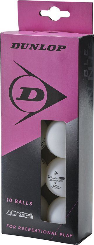 Dunlop Tafeltennisballen - 10 stuks - Wit - Plastic