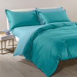 Caleffi Bicolor beddengoedset, katoen, anice, tweepersoonsbed, 69653