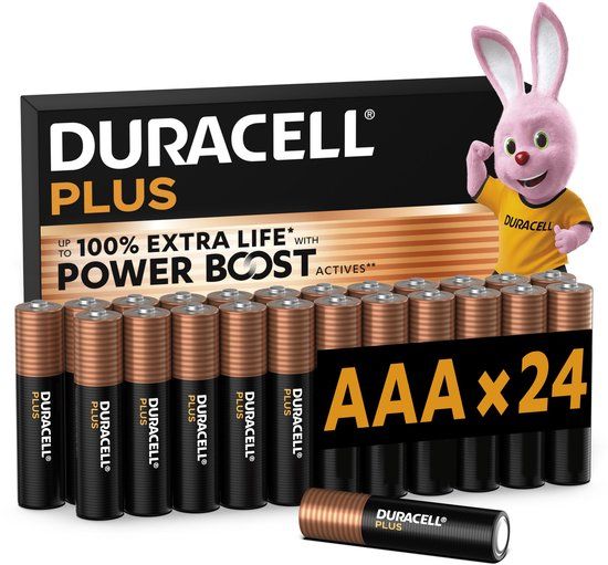 Duracell Plus AAA Alkaline Batterijen - 24 Stuks - 1.5V - LR03