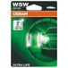 OSRAM 2825ULT-02B ULTRA LIFE, W5W, particulièrement durable, lampe de signalisation halogène, double blister (2 lampes), blanc