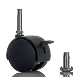 RS PRO, Draailager zwenkwiel, wiel ø 50 mm, 50 kg, gewicht H. 54 mm, wiel B. 39 mm, insteekaansluiting, nylon materiaal incl. rem, verpakking van 4 stuks