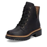 Rieker Dames 72617 veterlaarzen, zwart, 37 EU