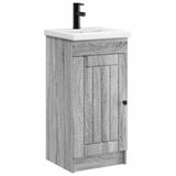 vidaXL Badkamermeubel met Wasbak Grijs Sonoma 42 x 40 x 84,5 cm