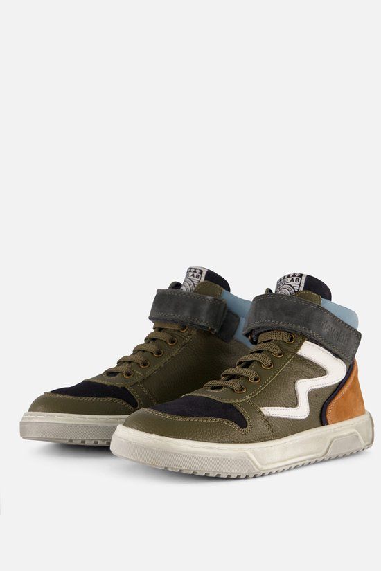Develab 44357 Sneakers Jongens - Leren Sneaker - Groen - Maat 34