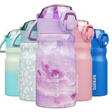 BJPKPK Roestvrij staal Geïsoleerde Waterfles Met Stro Deksel 410 ml