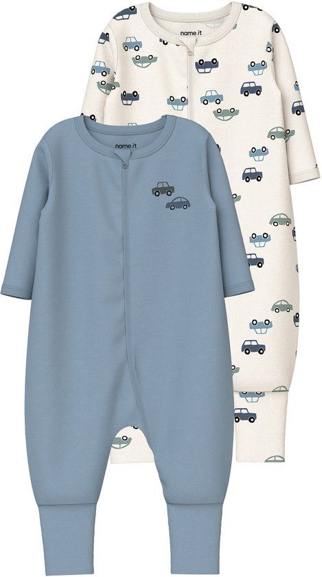 NAME IT NBMNIGHTSUIT 2P ZIP FF CAR NOOS Baby Pyjamas