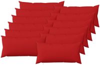 vidaXL Kussensloop Rood 40 x 80 cm Stof