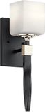 Kichler LED Wandlamp Marette | 3W 3000K 300Lm 830 | IP44 | Black and Nickel