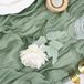 Goodivery Chemin de table vert et ruban en mousseline pour mariages et fêtes, style vintage (90 x 400 cm)