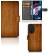 B2Ctelecom Motorola Edge 30 Pro Book Style Case Donker Hout