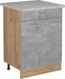 Vicco R-Line Meuble bas de cuisine – 60 cm WB Marbre Béton