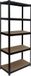 Merkloos Relaxdays Stellingkast - 150 x 75 x 30 cm - 875 kg - steeksysteem - zwart-bruin