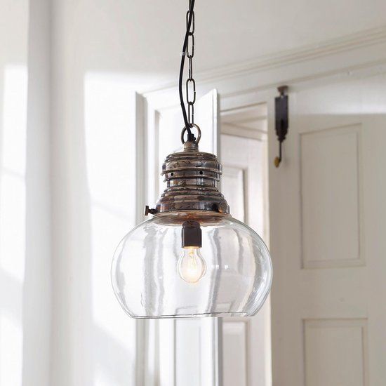 LOBERON Hanglamp Jule antiekzilverkleurig/helder