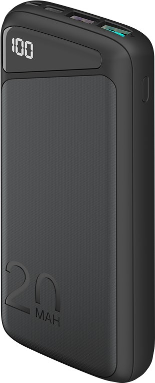 Goobay 20000 mAh Power Bank - Black - USB-C PD, Quick Charge 3.0