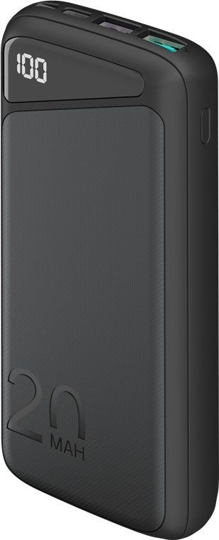 Goobay 20000 mAh Power Bank - Black - USB-C PD, Quick Charge 3.0