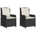 VidaXL Tuinstoelen 2 stuks, Gecapitonneerde zitting, Polyrattan, Staal, Crème, Wit