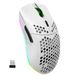 CROSS ZEBRA Draadloze Gamingmuis, 2,4G Lichtgewicht Honingraatschaal Ergonomische RGB-Muizen met 750mAh Oplaadbare Batterij, Energiebesparing, 6 Knoppen en Mini-USB-Ontvanger voor Windows, Mac OS, Laptop, Smart TV(Wit)