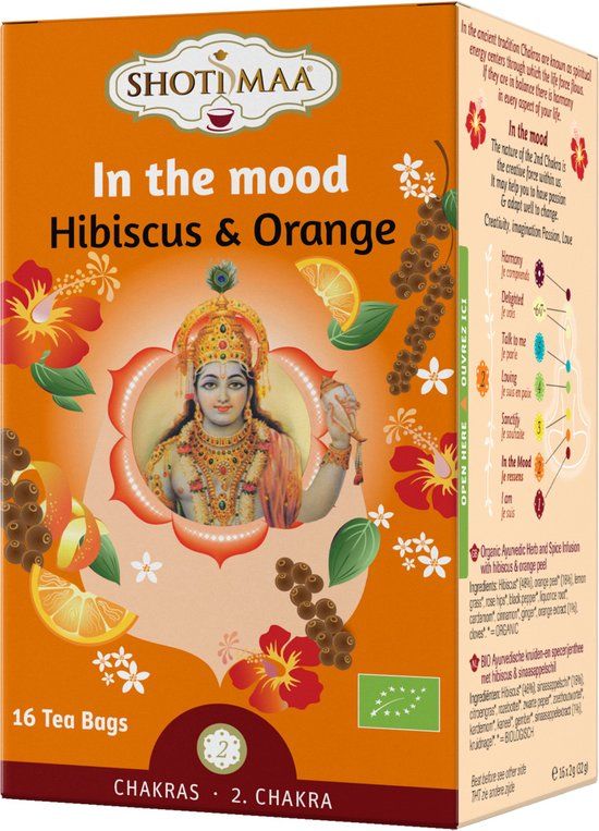 Shoti Maa Thee In The Mood - Hibiscus, Sinaasappel & Peper Thee BIO - 1 doosje