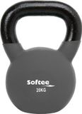 Softee Neopreen Kettlebell Zwart, Grijs 20 kg